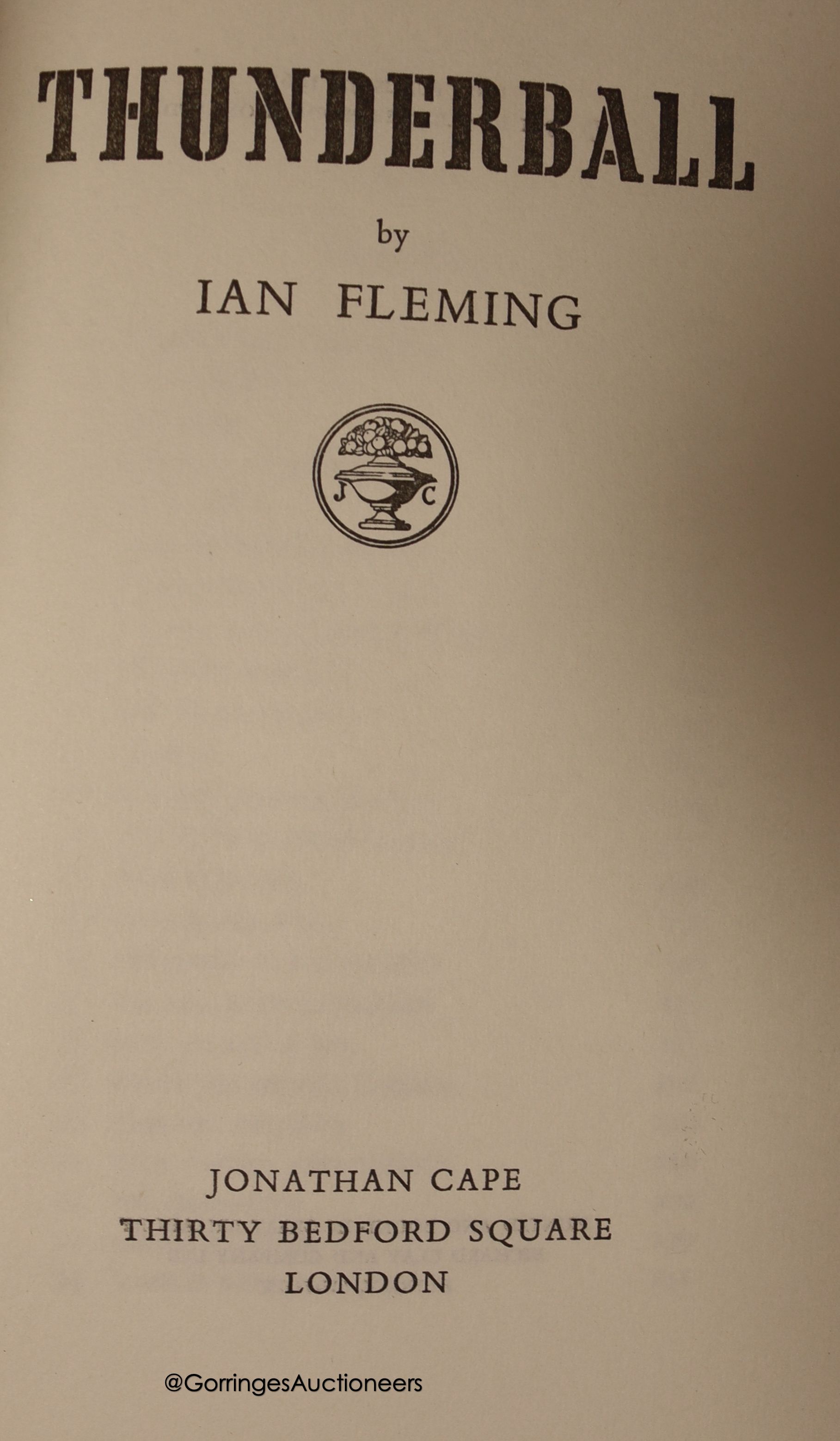 Fleming, Ian - Thunderball, 1st edition, 1961, with d/w